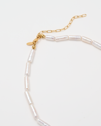 Stick Pearl Necklace / Gold