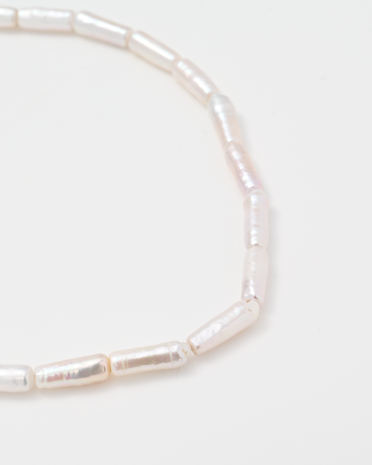 Stick Pearl Necklace / Gold