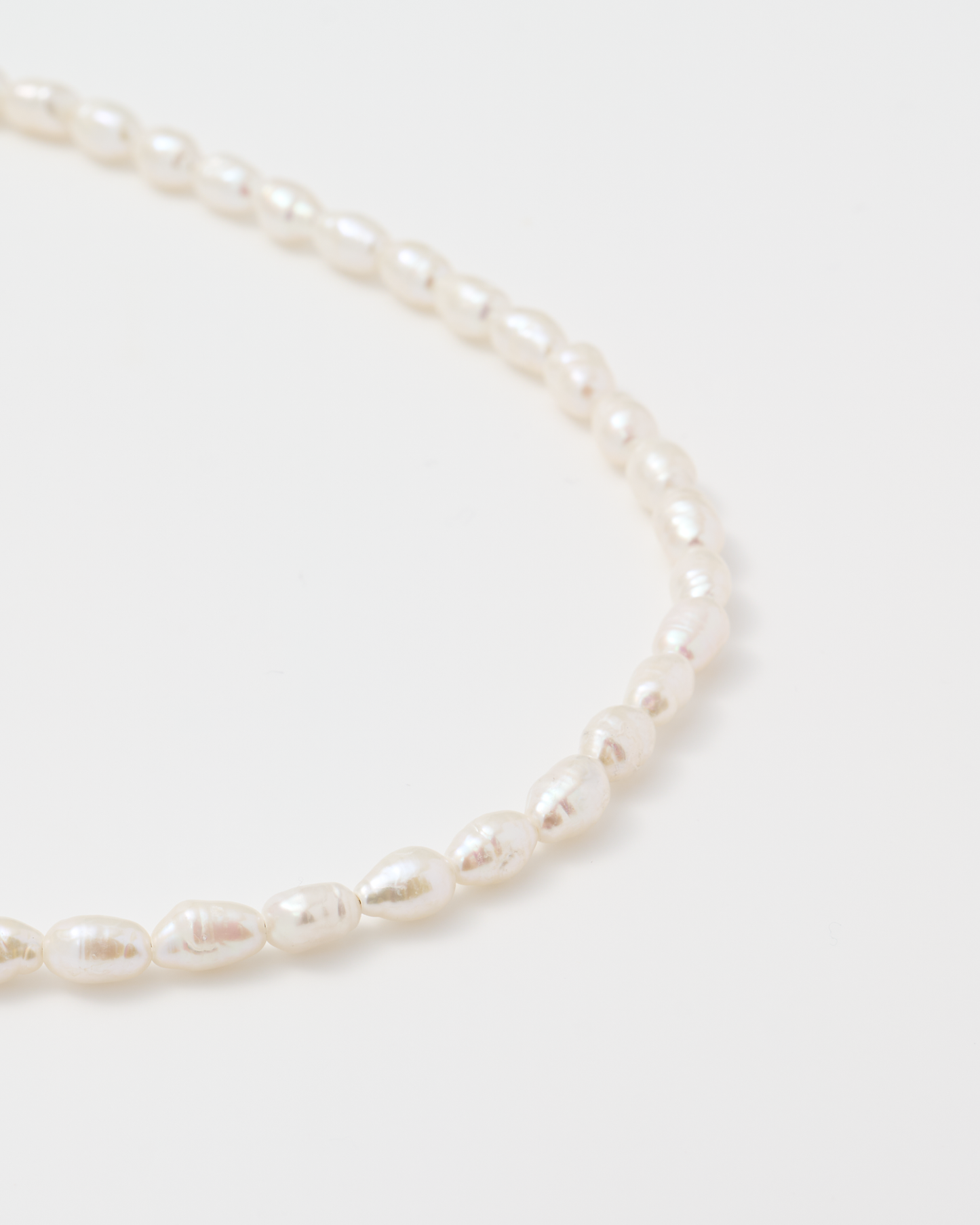 Rice Pearl Necklace  Mid / Gold