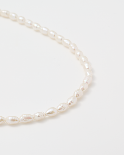 Rice Pearl Necklace  Mid / Gold