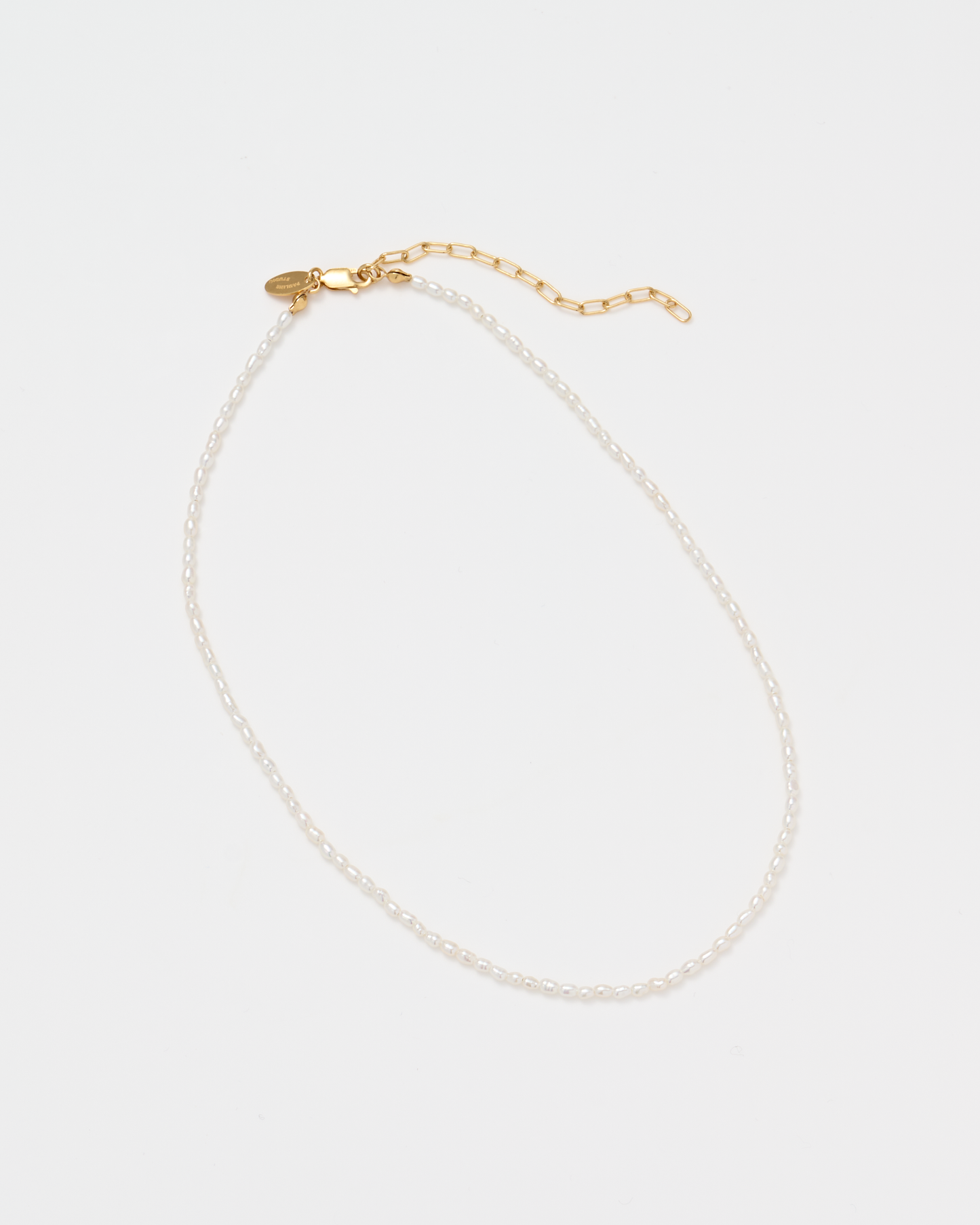 Rice Pearl Necklace Tiny / Gold