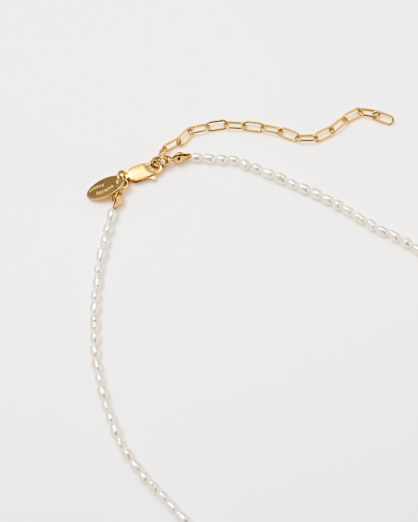 Rice Pearl Necklace Tiny / Gold