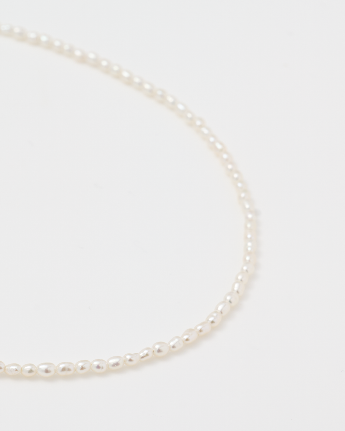 Rice Pearl Necklace Tiny / Gold