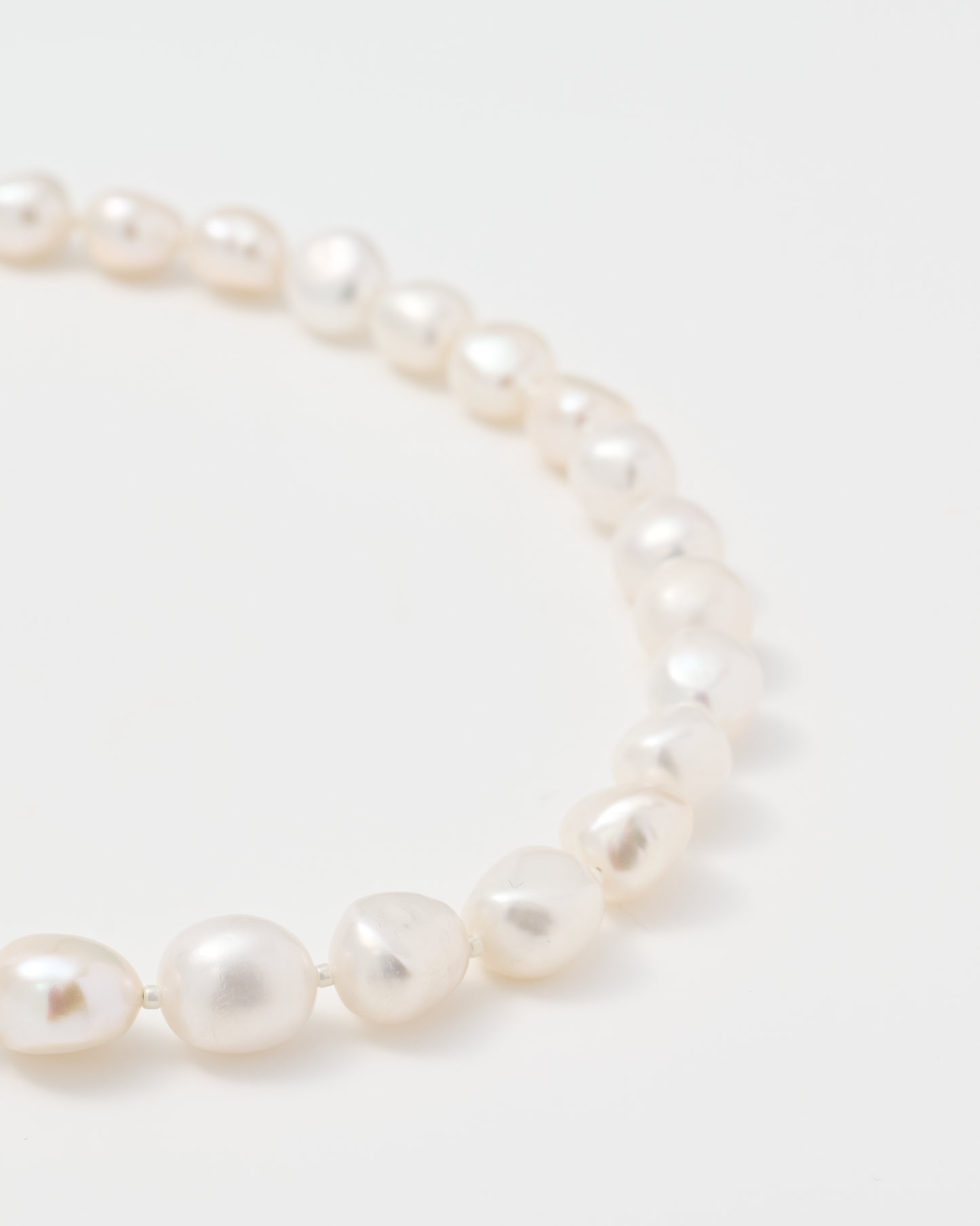 Baroque Pearl Necklace / Silver