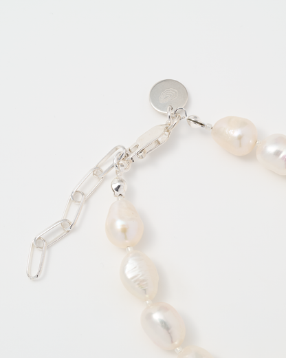 Baroque Pearl Necklace / Silver