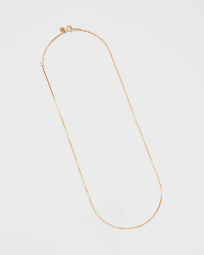 Fine Box Chain Necklace / 18K