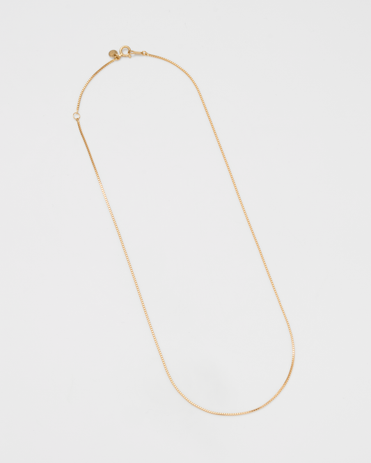 Fine Box Chain Necklace / 18K