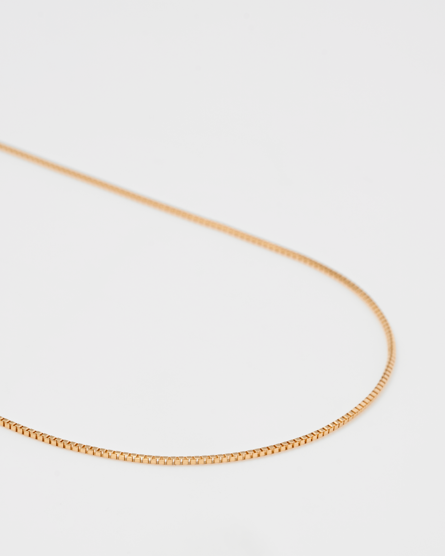 Fine Box Chain Necklace / 18K