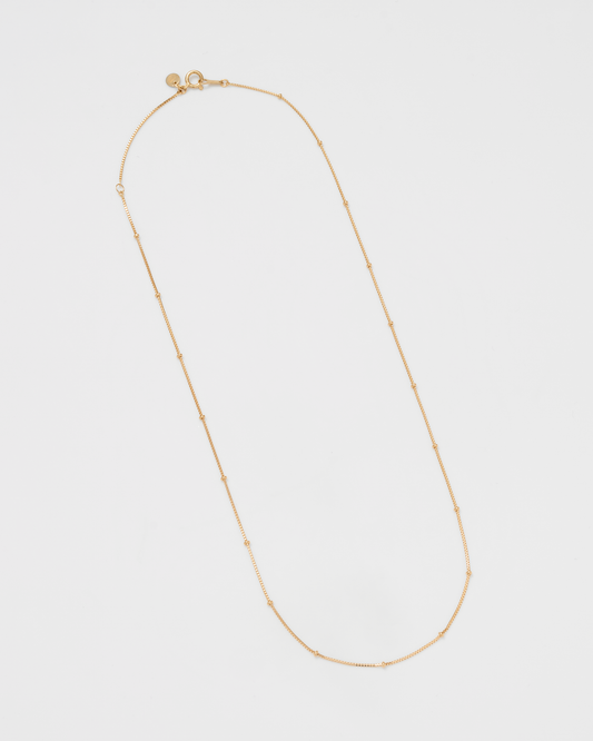 Fine Skip Chain Necklace / 18K