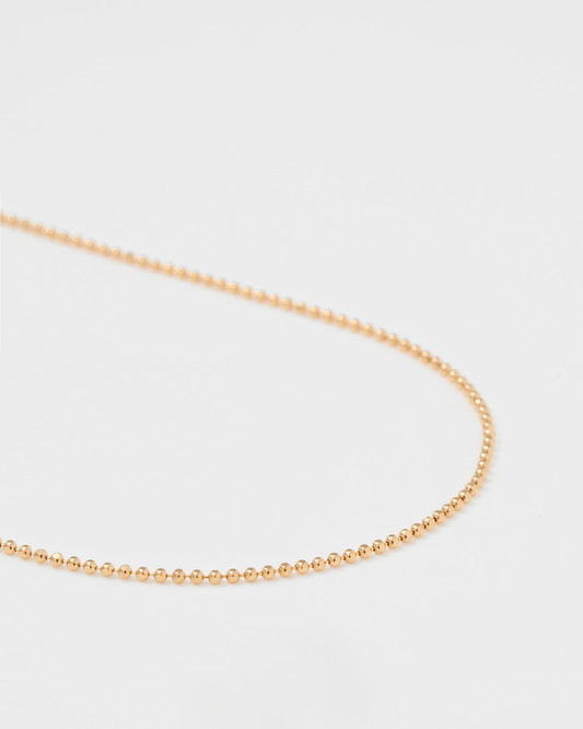 Fine Ball Chain Necklace / 18K