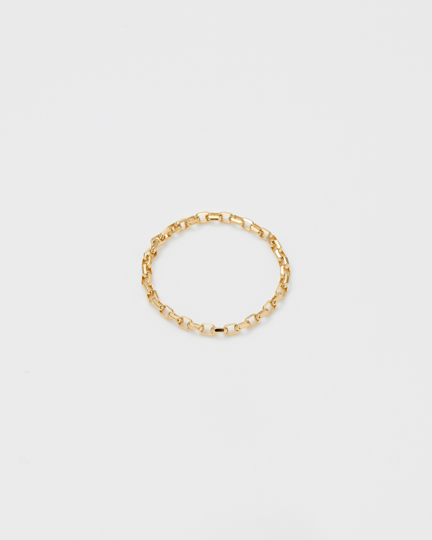 Square Chain DC Ring / 18K