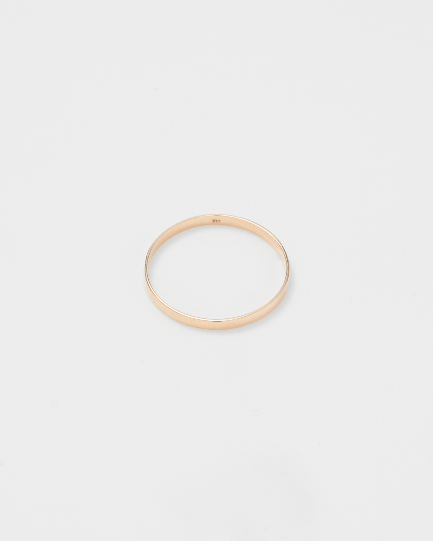 Flat Thick Ring 10K / Glossy