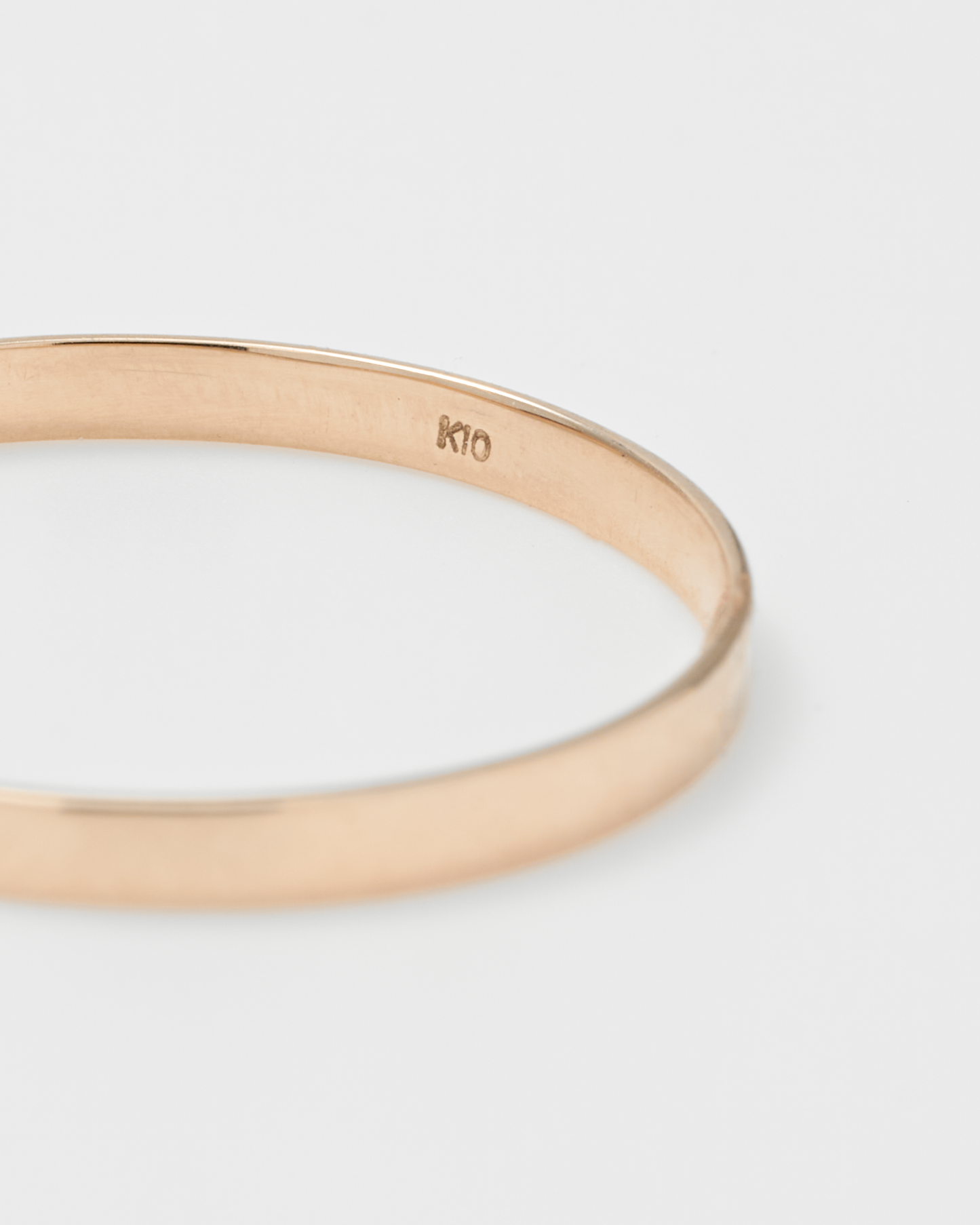 Flat Thick Ring 10K / Glossy