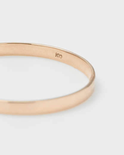 Flat Thick Ring 10K / Glossy