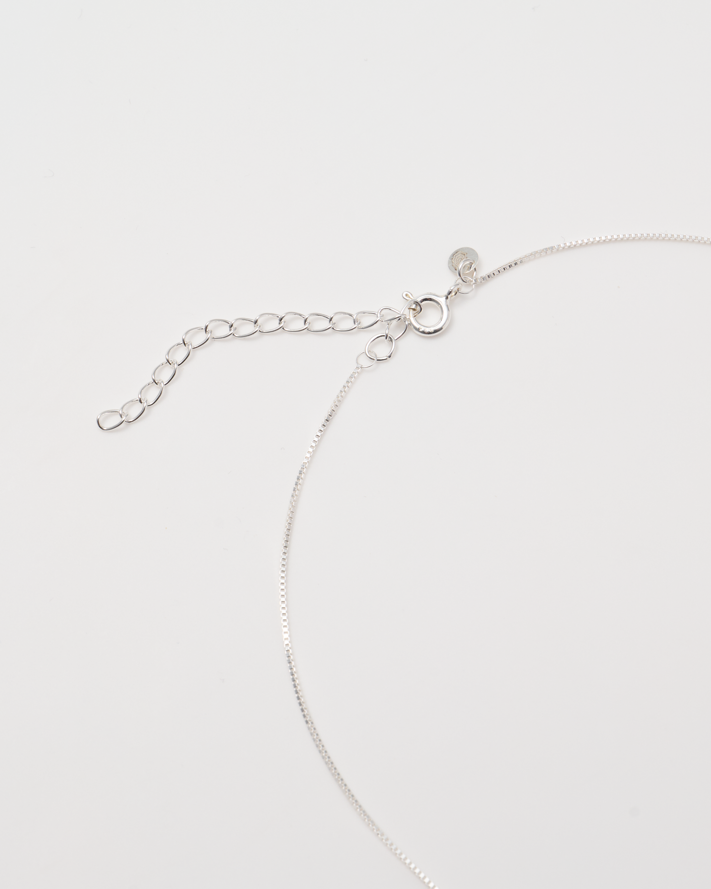 Thin Box Chain Necklace / Silver