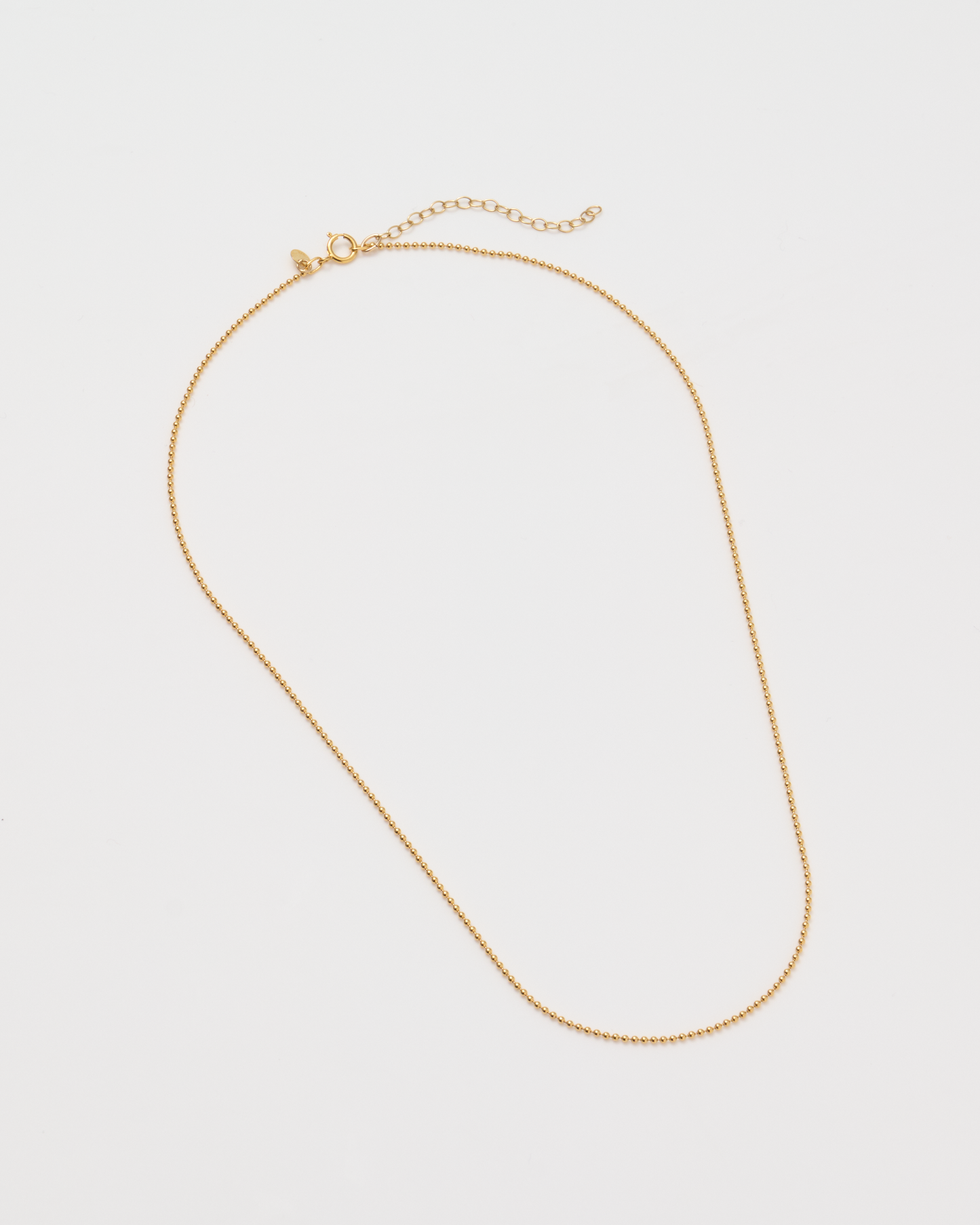 Thin Ball Chain Necklace / Gold
