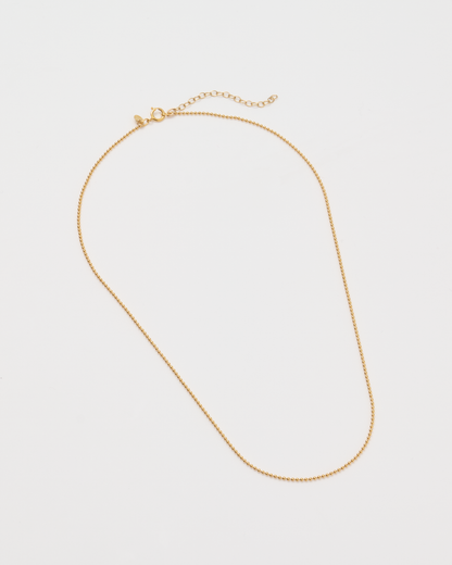 Thin Ball Chain Necklace / Gold
