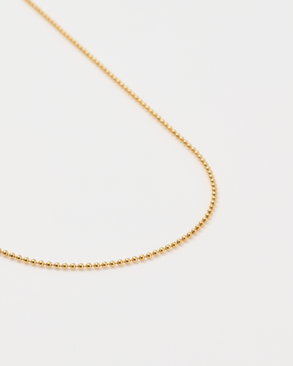 Thin Ball Chain Necklace / Gold