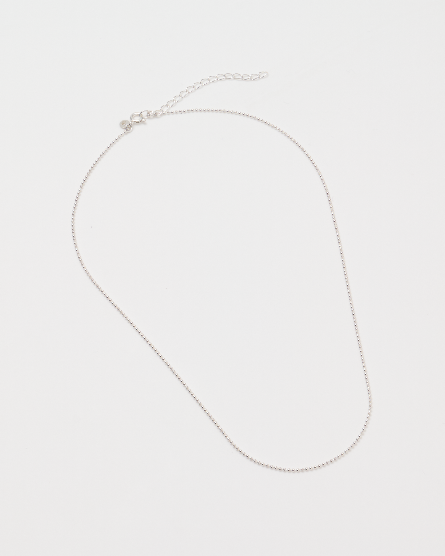 Thin Ball Chain Necklace / Silver