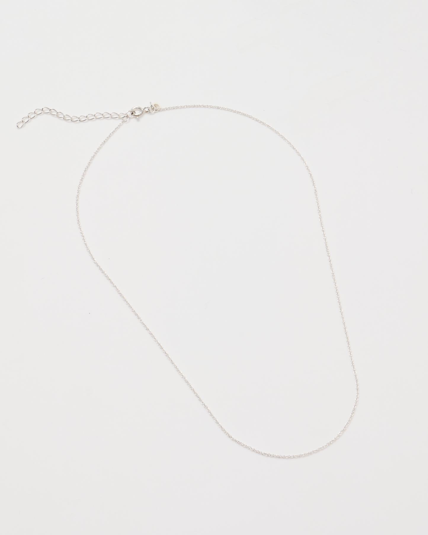 Thin Rope Chain Necklace / Silver