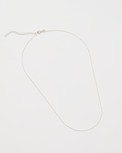 Thin Rope Chain Necklace / Silver