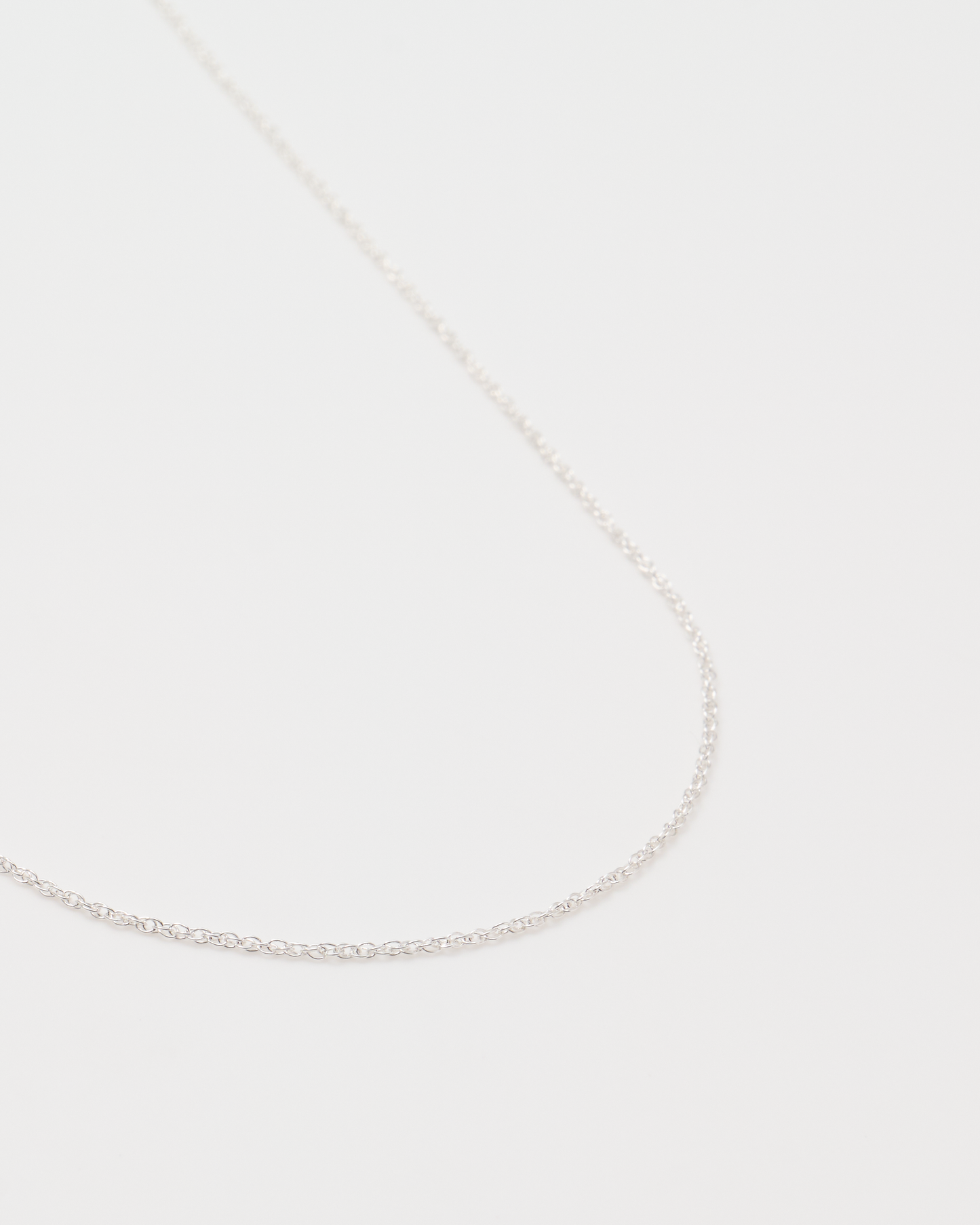 Thin Rope Chain Necklace / Silver