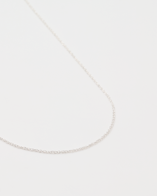 Thin Rope Chain Necklace / Silver