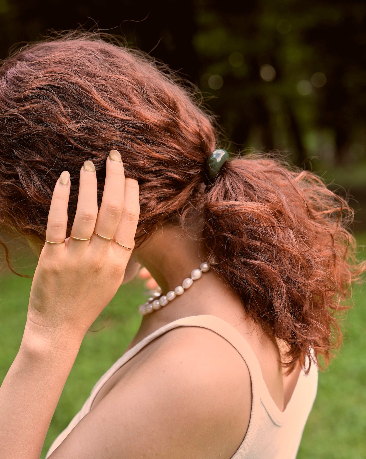 Marble Mini Pony Cuff / Malachite