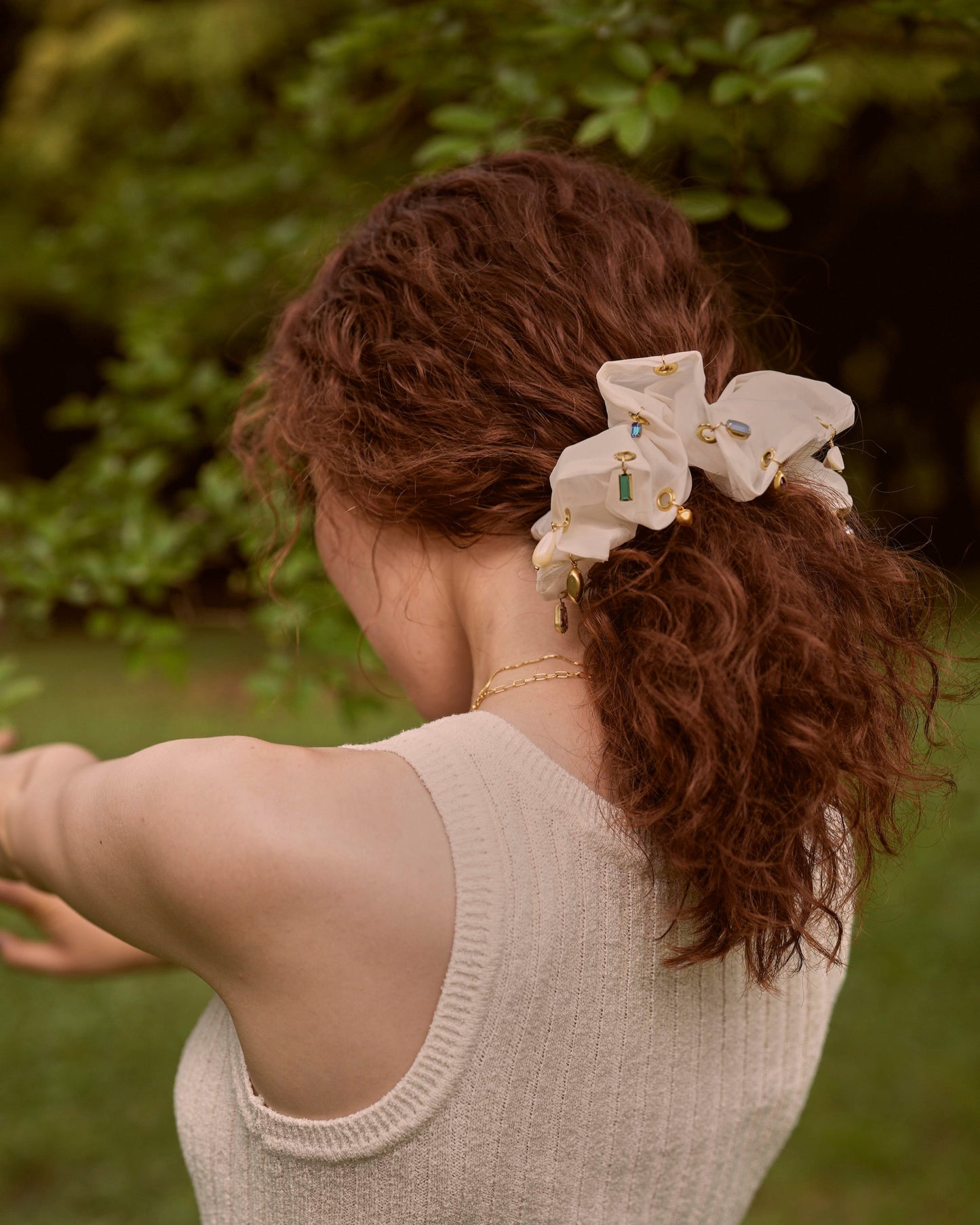 Charm Scrunchie / Gold