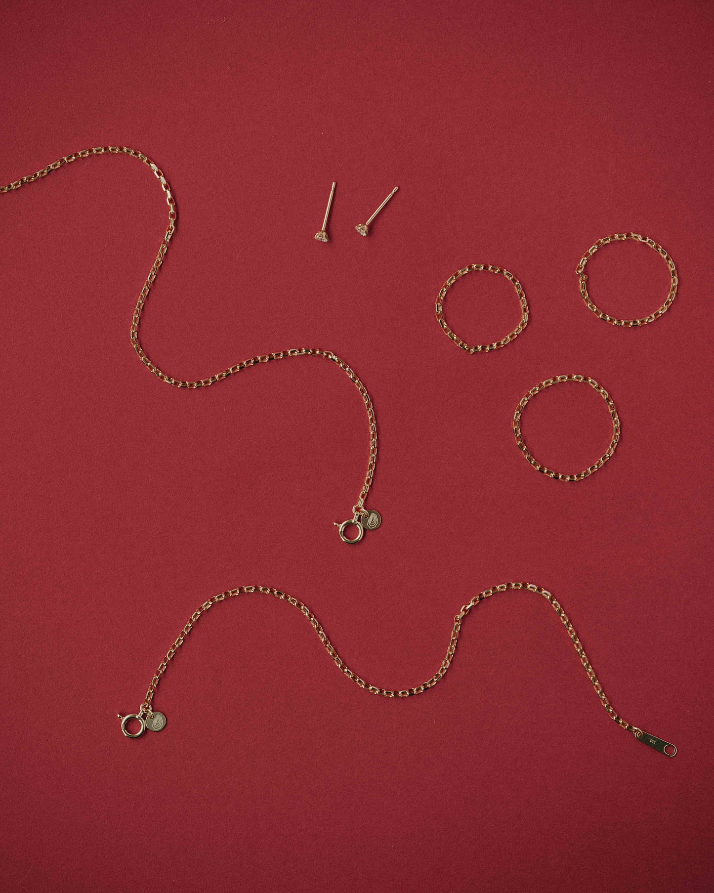 Square Chain DC Ring / 18K