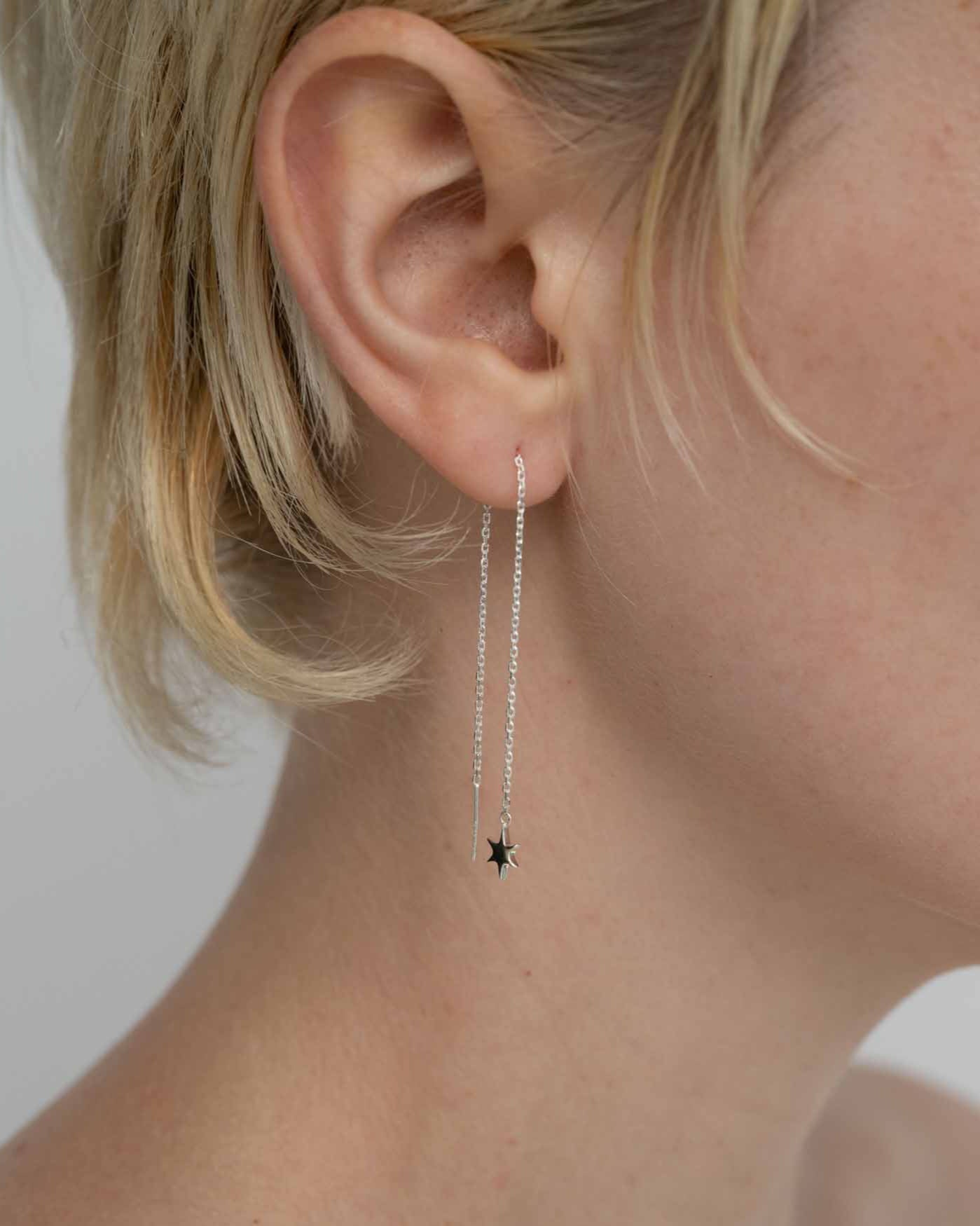 Sparkle Chain Pierce 片耳（Gold / Silver）