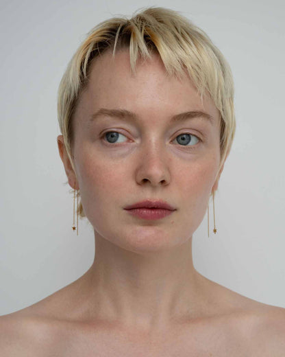 Sparkle Chain Pierce 片耳（Gold / Silver）