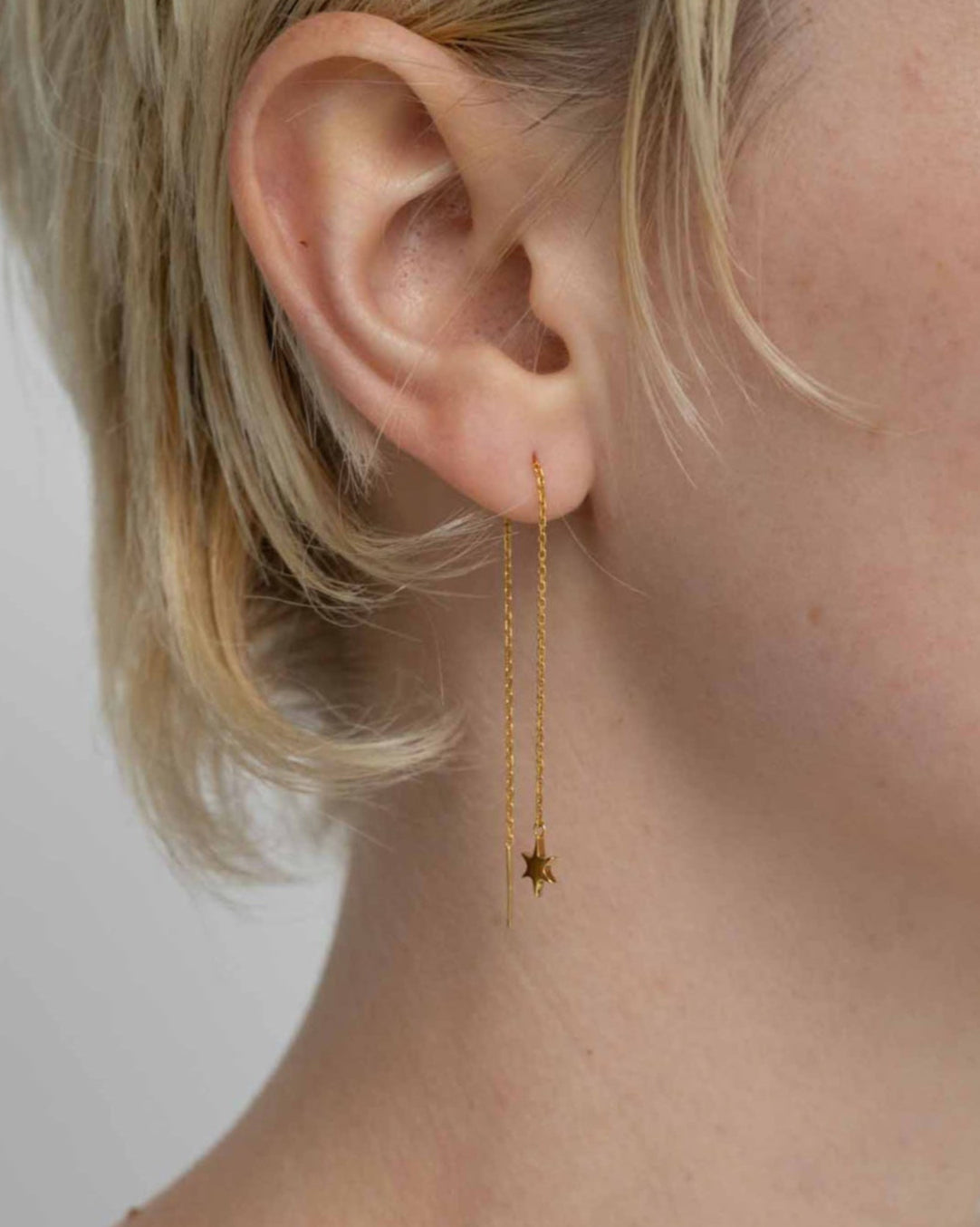 Sparkle Chain Pierce 片耳（Gold / Silver）