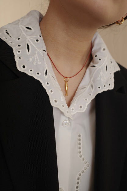 Limited Cord Necklace / Thin Faux leather