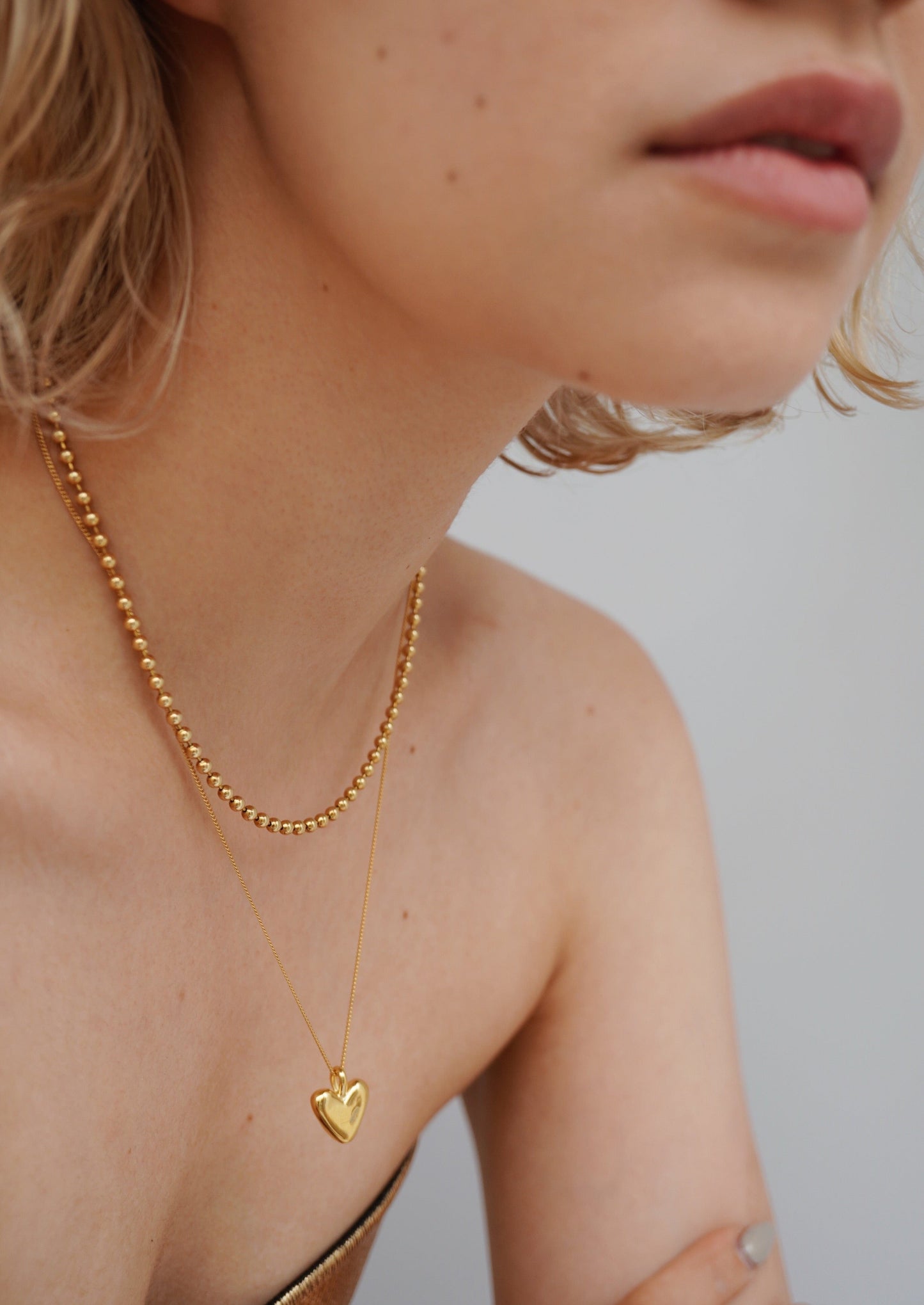 Ball Chain Choker 38cm（Gold / Silver）