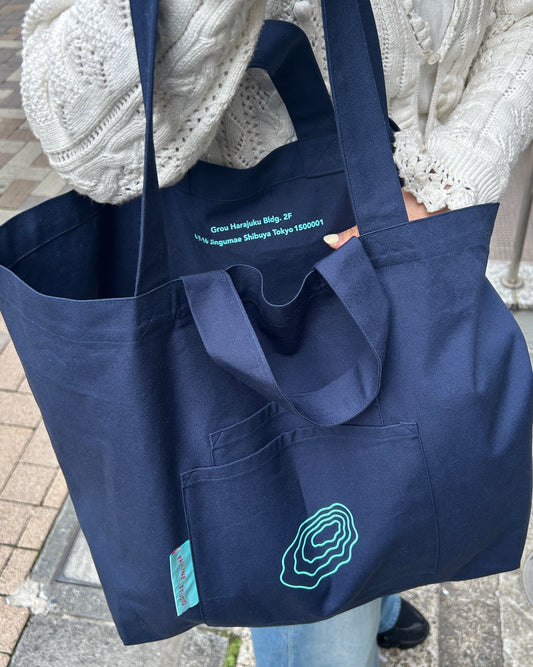Oyster Big Tote Bag / Navy