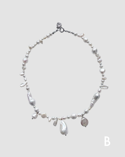 OOAK Pearl Necklace / White