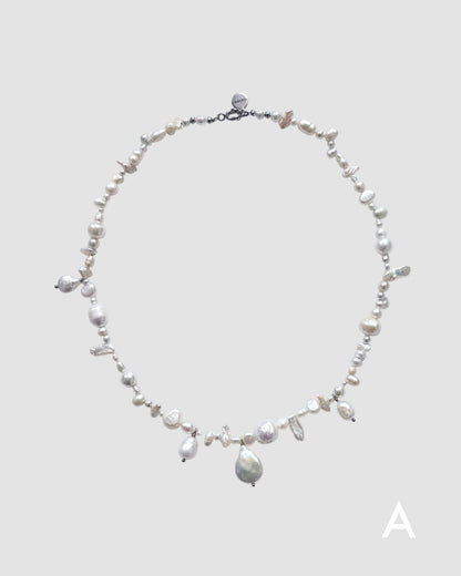 OOAK Pearl Necklace / White