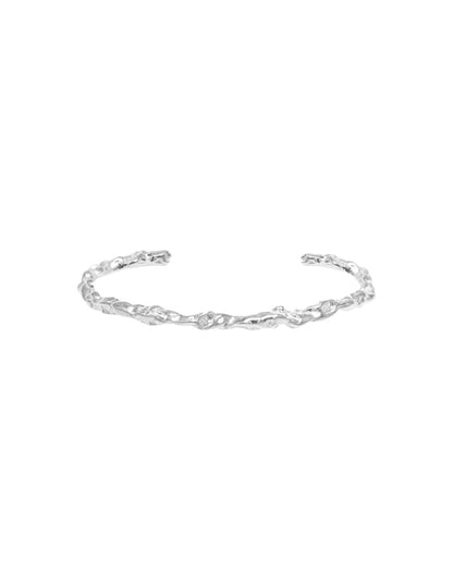 Melies Wrinkled Bangle / Silver