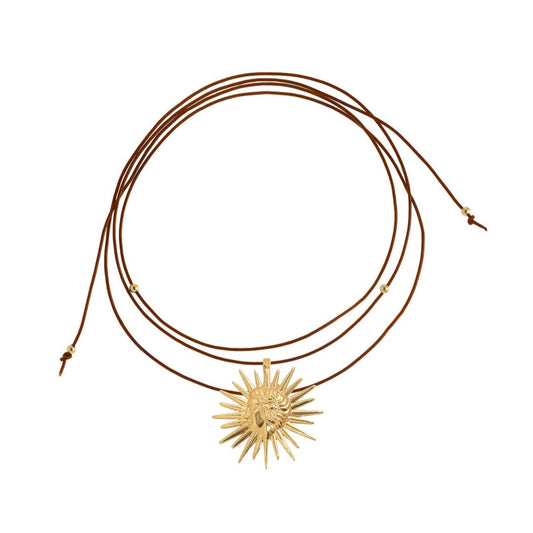 Sun Leather Choker