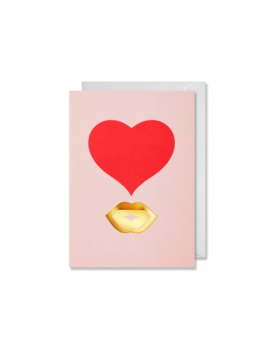 Metal Clip Greeting Card / Kiss