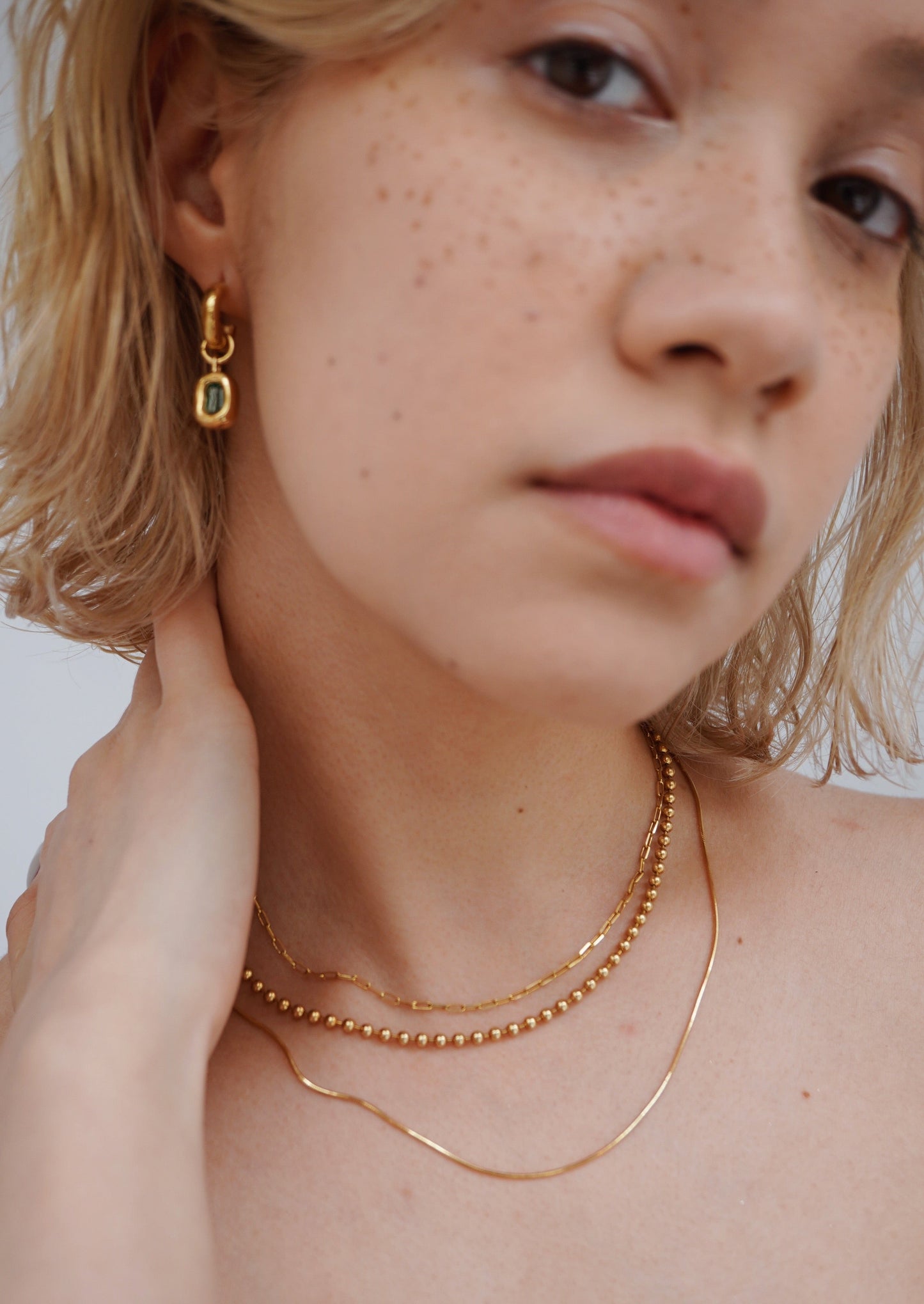 Ball Chain Choker 38cm（Gold / Silver）