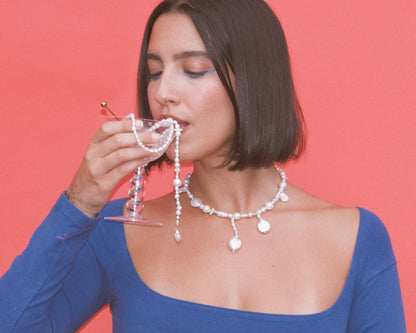 OOAK Pearl Necklace / White