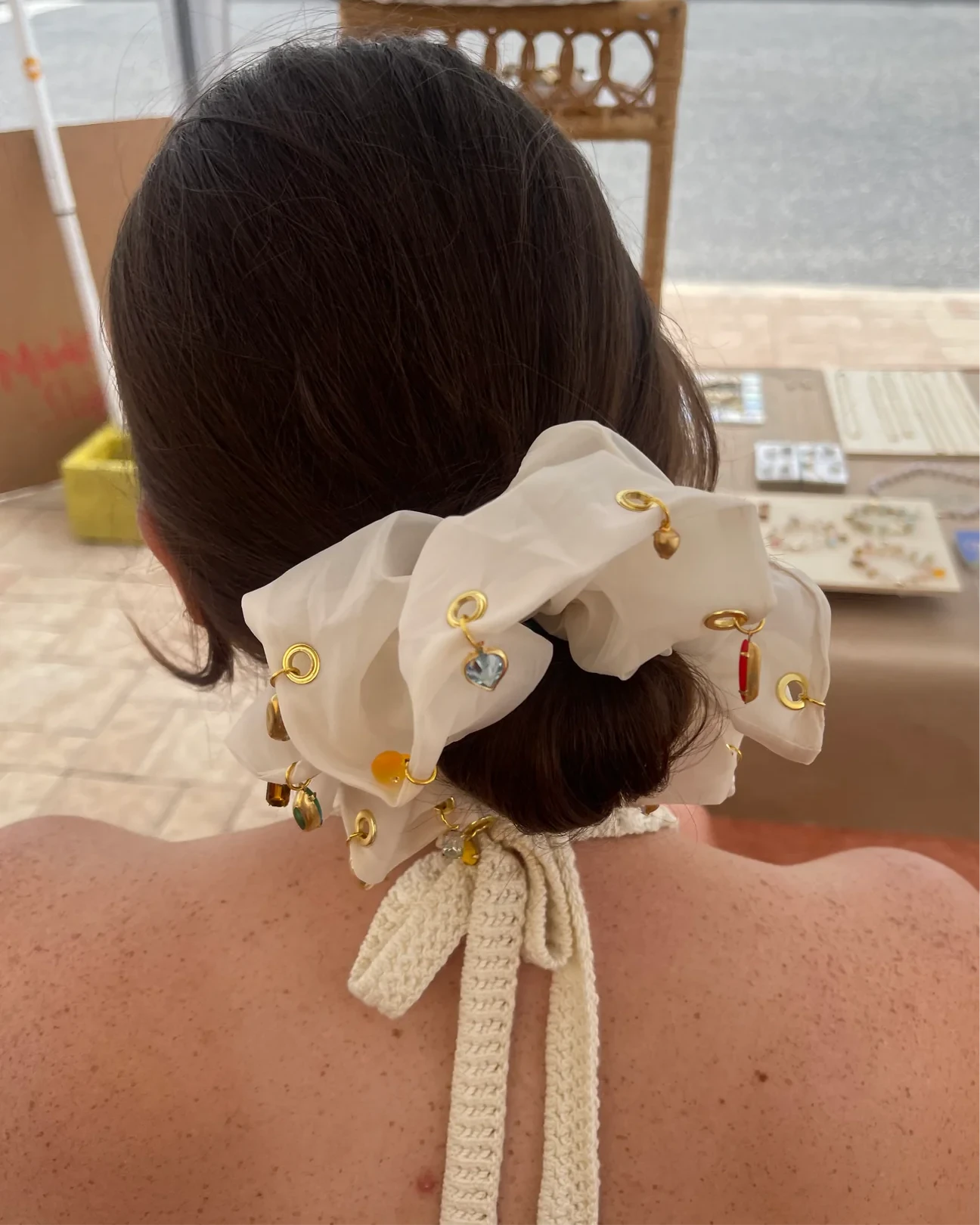 Charm Scrunchie / Gold