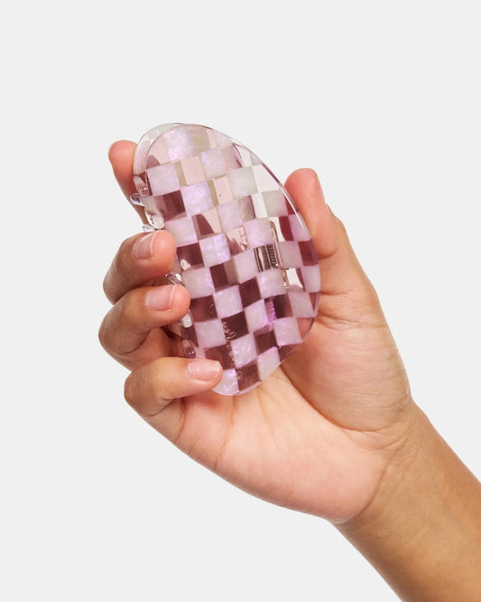 COMING SOON!【5/9 12:00pm】Checker Claw Clip / Smoky Quartz x Clear