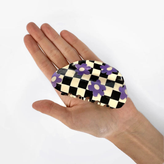 NEW Checker Claw Clip / Blossom
