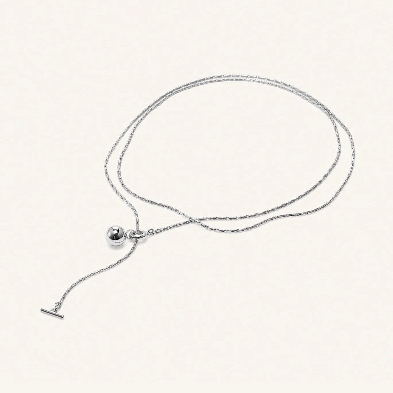 Constance Wrap Chain Necklace / Silver