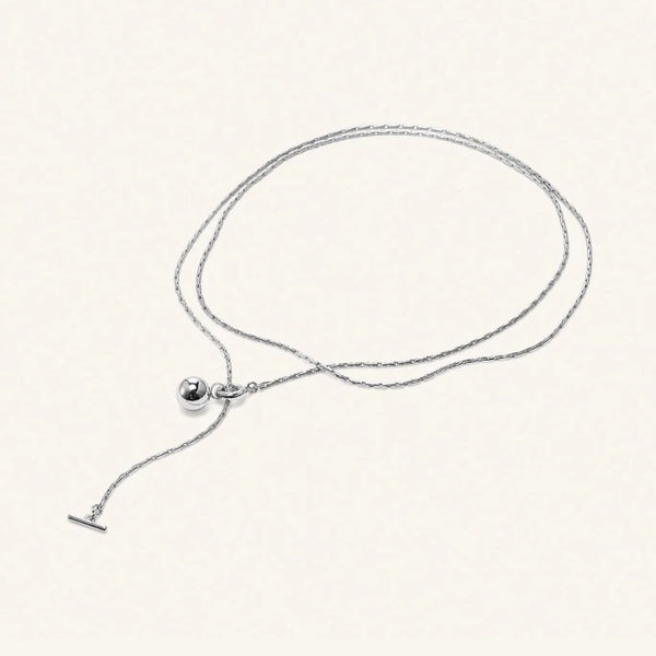 Constance Wrap Chain Necklace / silver