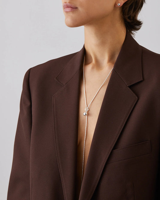 Constance Wrap Chain Necklace / Silver