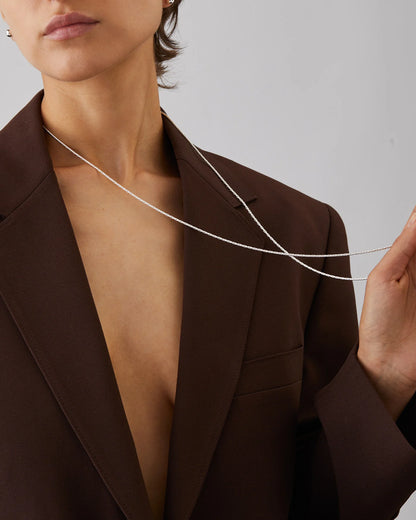 Constance Wrap Chain Necklace / Silver